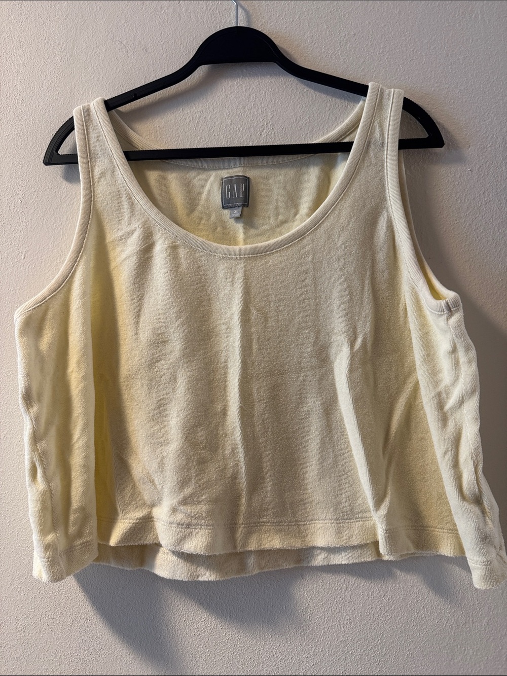 GAP Light Yellow Terry Tank Top - Scoop Neck
